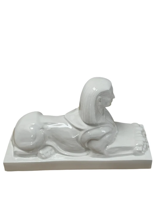 1920s Ceramic Sculpture of a Sphinx by Charles Vos for De Spinx Maastricht